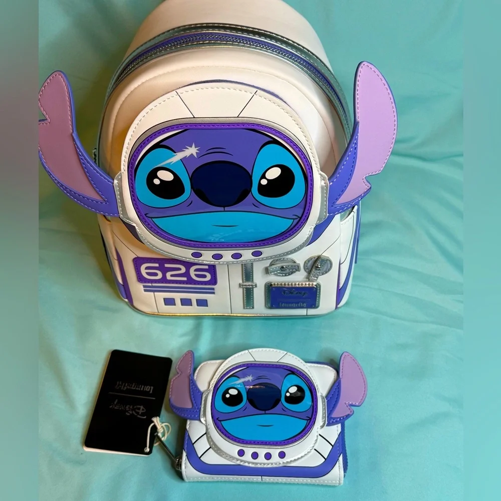 Loungefly x Disney Stitch 626 Spacesuit Astronaut Backpack & Wallet